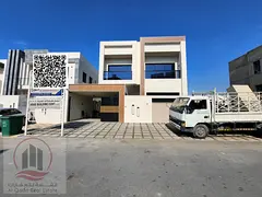 Villa for sale in Al Yasmeen area, Ajman. Modern design, ground floor, first floor, and roof (5 mast