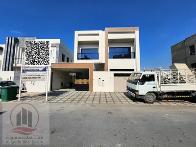 فيلا للبيع بمنطقة الياسمين  بعجمان تصميم حديث ارضى واول  وروف  (5 غرف ماستر مجلس و صالة وغرفة خادمة )