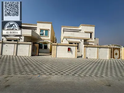 For sale a villa in Al Zahia in Ajman, 4 master bedrooms, a living room, a hall, and a maid's room