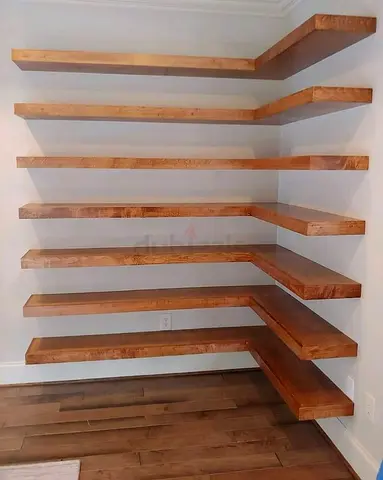 Custom MDF Floating Shelves for Wall, Wooden Wall Shelves for Bedroom
