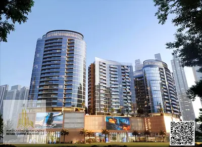 شقة فاخرة بغرفتي نوم - إطلالة خلابة على النافورة | برج تايجر عجمان