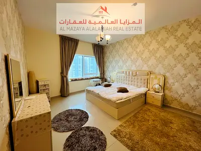 للايجار شهري - شقة غرفة و صالة مفروشة بالكامل - الشارقة - التعاون - مع انترنت