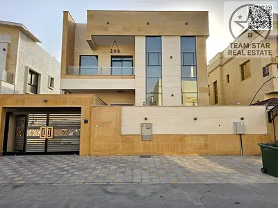 5 master bedroom villa with 7 bathrooms, living room, large kitchen, maid's room, internal courtyard, nearby mosque, swimming pool, large courtyard, c