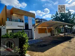 Villa for sale in Al Muwaihat area, Ajman. Modern design, ground and first floors (5 master bedrooms