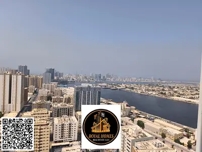 إطلالة على البحر!! مع موقف سيارات!! مطبخ مغلق واسع بغرفتي نوم متاح للبيع في أبراج لؤلؤة عجمان