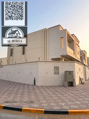 فيلا كورنر للبيع في منطقة الحليو2  بعجمان6غرف نوم ماستر  ومجلس وصاله ومطبخ واسع وغرفة خادمه