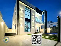 For sale: Modern villa with 4 bedrooms and a swimming pool in Al Bahia area, Ajman. Price includes r