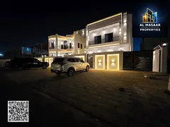 Luxury villa for sale in Al Helio – Ajman | 5 master bedrooms + spacious roof terrace | Elegant mo
