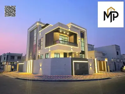 Villa for sale - two floors & large yard - near Sheikh Mohammed Bin Zayed Road - freehold ownership for all nationalities for life - with easy bank fi