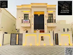 Villa with all registration and ownership fees included, ready to move in, in one of Ajman's mos