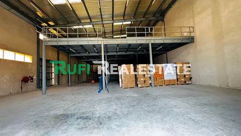 High Power 35KW Brand New Road Facing 8742 SQFT Warehouse for Rent In Al JURF Industrial Area