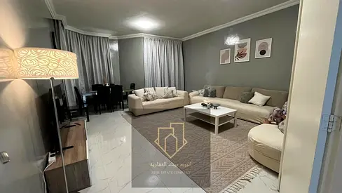 Two rooms, a living room and a maid room for sale, Ajman Creek Towers, super lux finishing