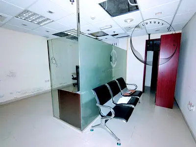 A lavish chiller free office is available in 40k,separate washroom kitchen, Al Majaz 3 area.