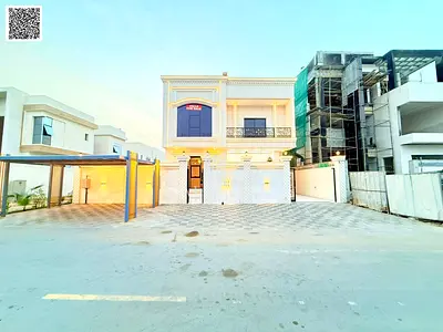 Luxury villa for sale in Al Helio 2, Ajman | 6 master bedrooms + swimming pool | Spacious area | Price: AED 2,250,000 - Includes registration fees, wa