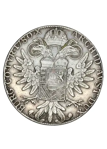 1780 Silver Gulden Coin Archdukes Crest European Empire Imperial