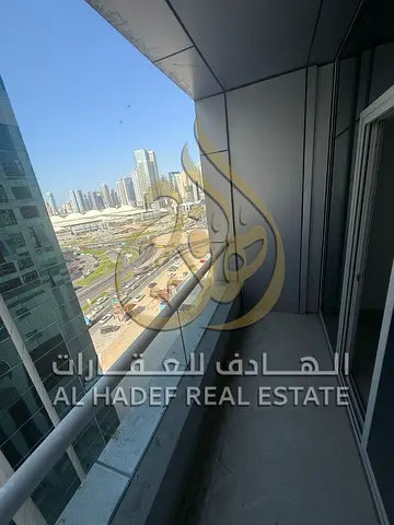 For rent in Sharjah, Al Taawun. 3 BHK apartment with hall in a quiet family building, including free gym, swimming pool, parking, and AC from the owne