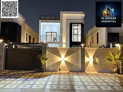 A stunning, huge villa comprising 5 master bedrooms with built-in wardrobes and a swimming pool in a prestigious area of ​​Al Rawda