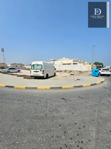 For Sale in Sharjah Al Hazana Area Residential Land Corner on Two Streets Ground Floor and First Floor Villa Permit Owned by Citizens and GCC Cou