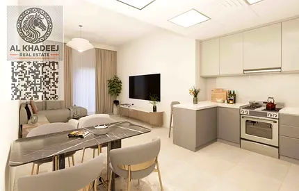 1BR apartment in Kentia, Al Yasmeen Ajman, 1110 sq ft, handover in one month, direct on Sheikh Mohammed Bin Zayed Road. Price AED 533,503, no registra
