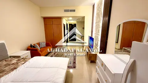 First tenant, distinctive studio apartment for rent in the heart of Al Majaz area. 3 bedrooms, Al Safiya Park. Rent 3300 AED including internet only.