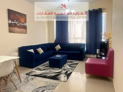 for rent monthly A fully furnished One-bedroom Two-bathroom apartment in Al Taawun 1