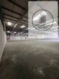For rent in Al Sajaa two warehouses 46,900 feet electricity 70 kilowatts price 2,110,000 thousand