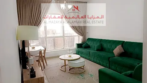 for rent monthly A fully furnished One-bedroom one-bathroom apartment in Al Taawun 1
