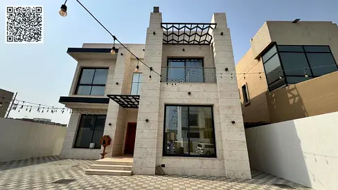 فيلا مفروشة بالكامل مكونة من 5 غرف نوم رئيسية للإيجار في الياسمين، عجمان | صالة، مجلس، غرفة خادمة وموقف سيارات | 130 ألف