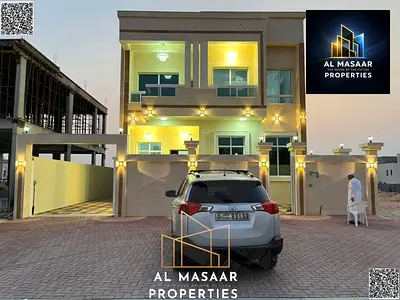 بسعر لقطه و شامل رسوم التسجيل تملك فيلا رائعة في عجمان اول ساكن تملك حر تشطيب شخصي مع ديكورات فاخرة ارتداد كبير امام الفيلا علي شارع رئيسي
