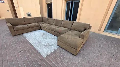 Crate and Barrel axis feather 🪶 filled U shape sofa