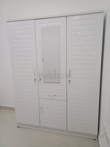Stylish White Wardrobe with Mirror