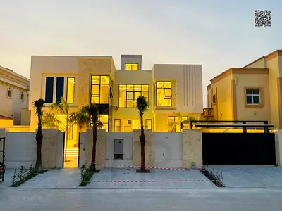 Luxury villa in the most prestigious area of ​​Ajman with a private pool, including electricity, water and air conditioning, for a sophisticated and i