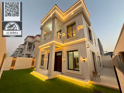 🏡 Villa for sale in Al Helio 2, Ajman, 5 master bedrooms, prime location near the mosque and mall, freehold ownership for all nationalities ✨