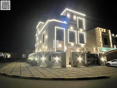 Luxury 7-Bedroom Stone-Faced Villa with Dual Fronts and Modern Design