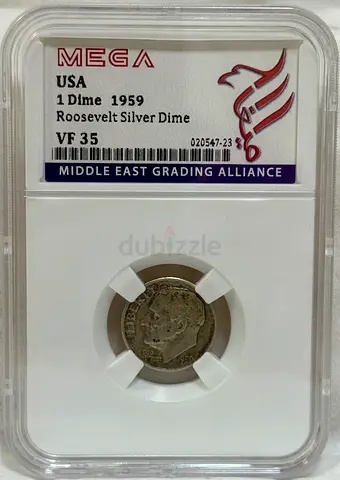 USA 1 Dime silver coin 1959 70 AED