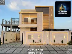 Villa with all registration and ownership fees included, ready to move in, in one of Ajman's mos