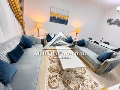 For monthly rent: two bedroom and a hall in Al tawun with free internet