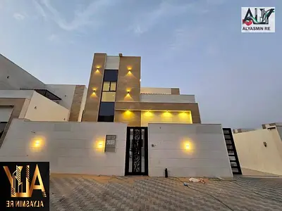 Own a villa without registration, 4 bedrooms, with heritage, one minute from Sheikh Mohammed Bin Zayed Road, price negotiable.