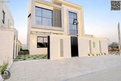 Luxury villa for sale with private pool in Al Zahia, excellent and secure location, close to all main roads, parking, registration fees included