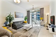 Bright 1BR w/ Canal Views | Near Burj Khalifa! | Furnished | Flexible term