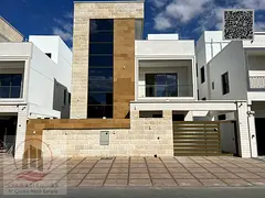 Villa for sale in Ajman, Al Bahia area. 6 master bedrooms, majlis, 2 living rooms, and a maid's 