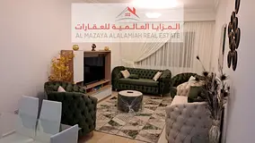 For monthly rent, a furnished room and hall in Al Taawun, super deluxe, with internet