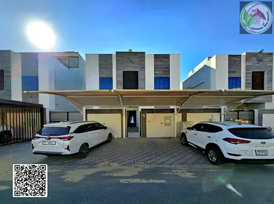 Furnished 3-story villa for rent in Al Yasmin, 6 master bedrooms with an internal roof terrace