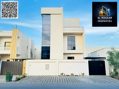 فيلا فاخرة طابقين + روف خلف الخدمات مباشرة وقريب مخرج محمد بن زايد | تملك حر لجميع الجنسيات