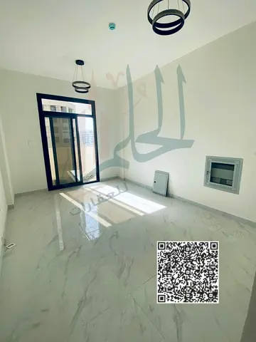 One bedroom, living room, 2 bathrooms, 2 balconies, first resident for annual rent