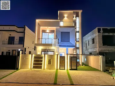 Own a luxury villa for sale in Al Helio 2, Ajman. Freehold ownership for all nationalities. All-inclusive. Prime location opposite the park.