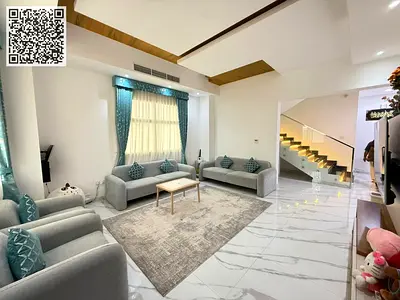 LUXURY SIX  MASTER BEDROOM FURNISHED VILLA IS AVAILABLE FOR RENT IN AL HELIO, AJMAN.