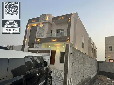 For sale in Al Yasmin, a villa including electricity, water, and air conditioning, 4 master bedrooms, a majlis, two living rooms, and a maid's room.