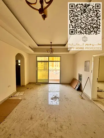 Spacious 2BHK Apartment with Balcony and Built-In Closets Near Al Shoaifat School