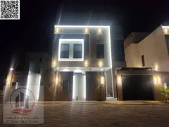 Villa for sale in Al Helio 2, Ajman, elegant design, prime location, including electricity, water an